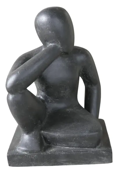 Product image 1 of the product “Sculpture of seated thinking Person, 40 cm ”